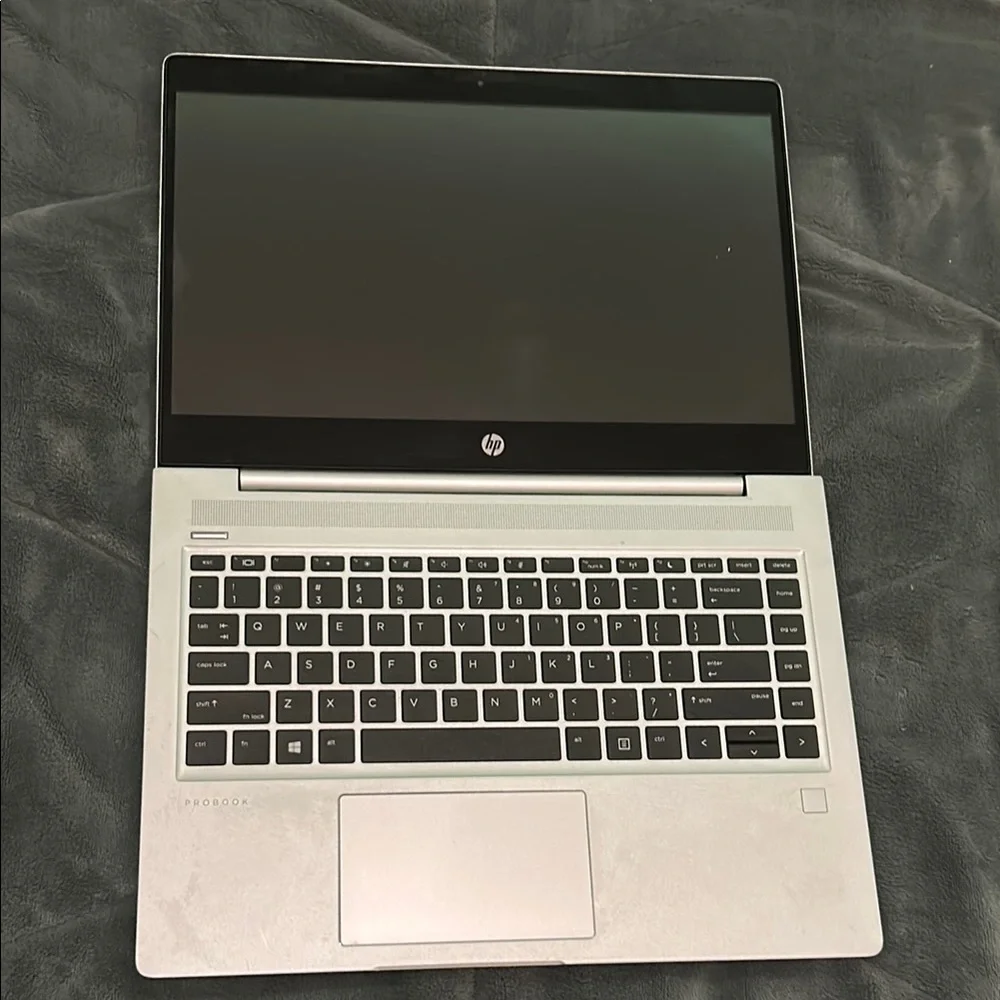HP Silver Laptop with Sleek Design and Modern Slim Profile